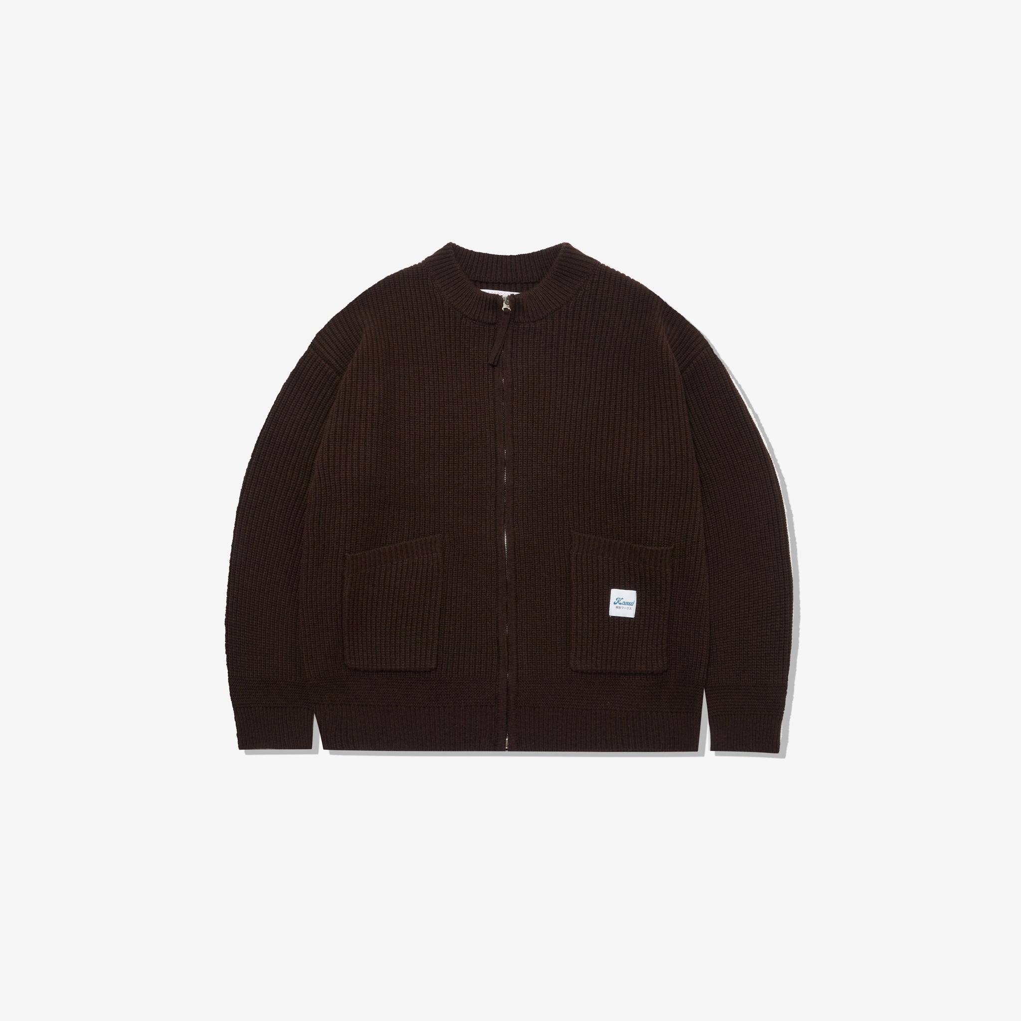 Zip Up Wool Cardigan