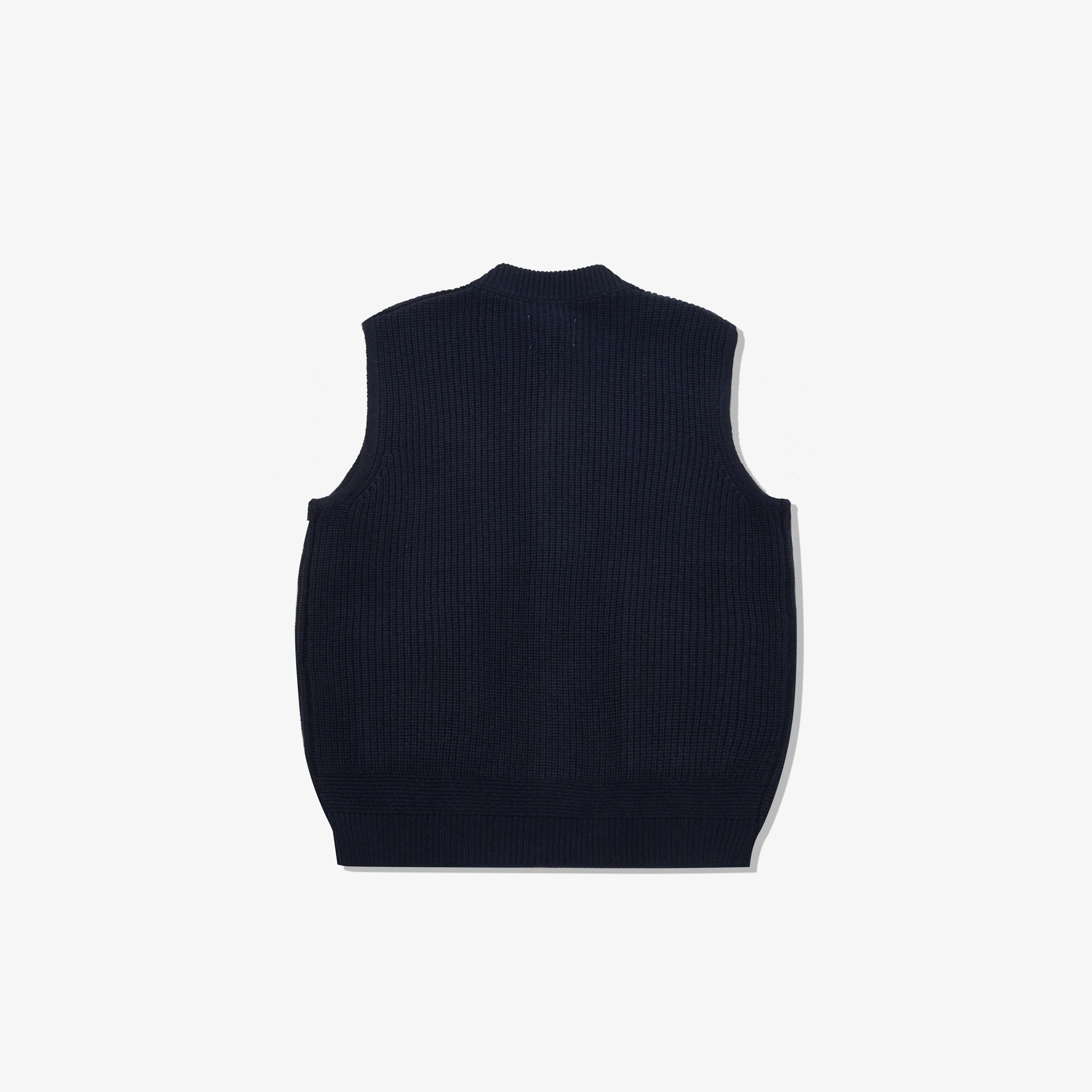 Rib Wool Zip Up Vest