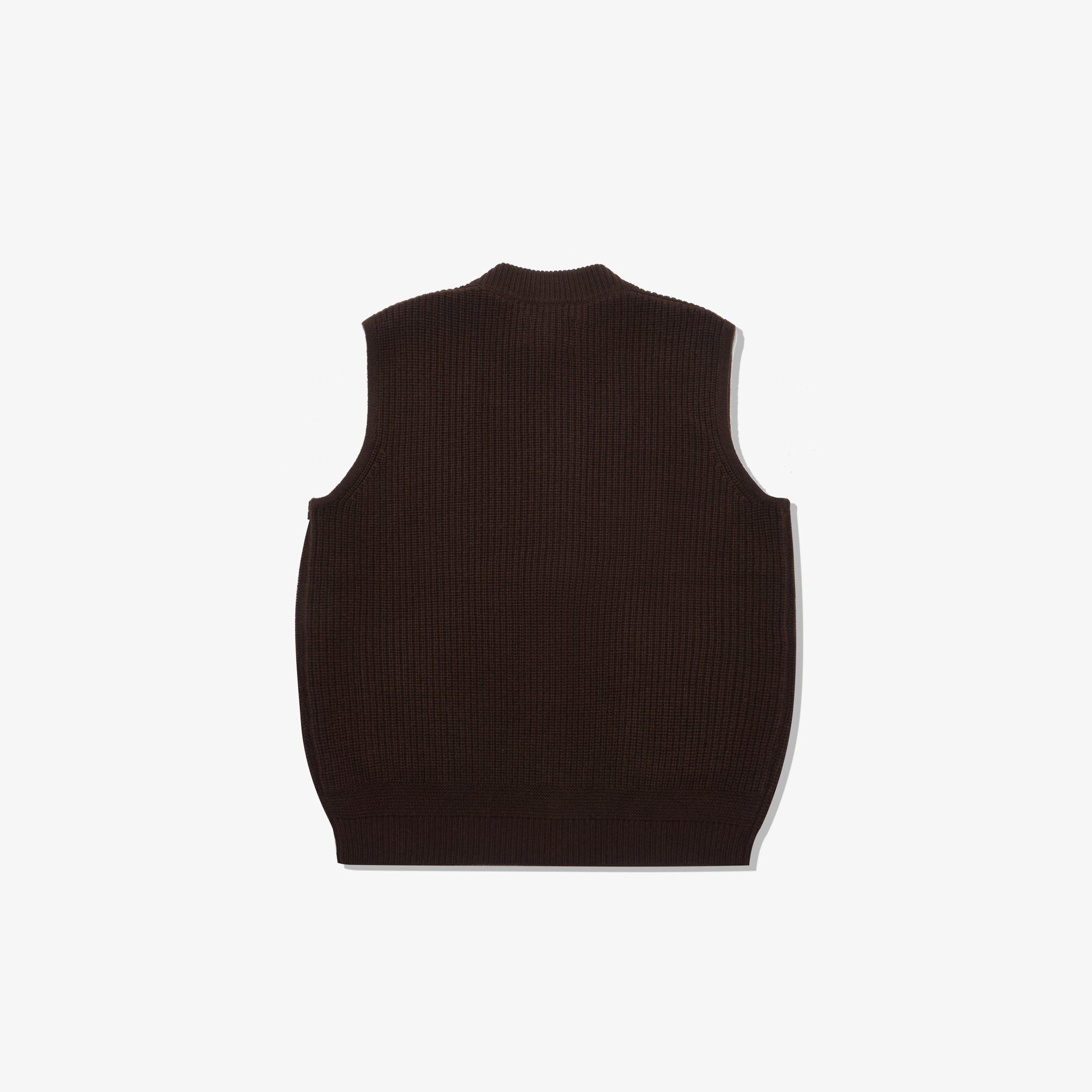 Rib Wool Zip Up Vest