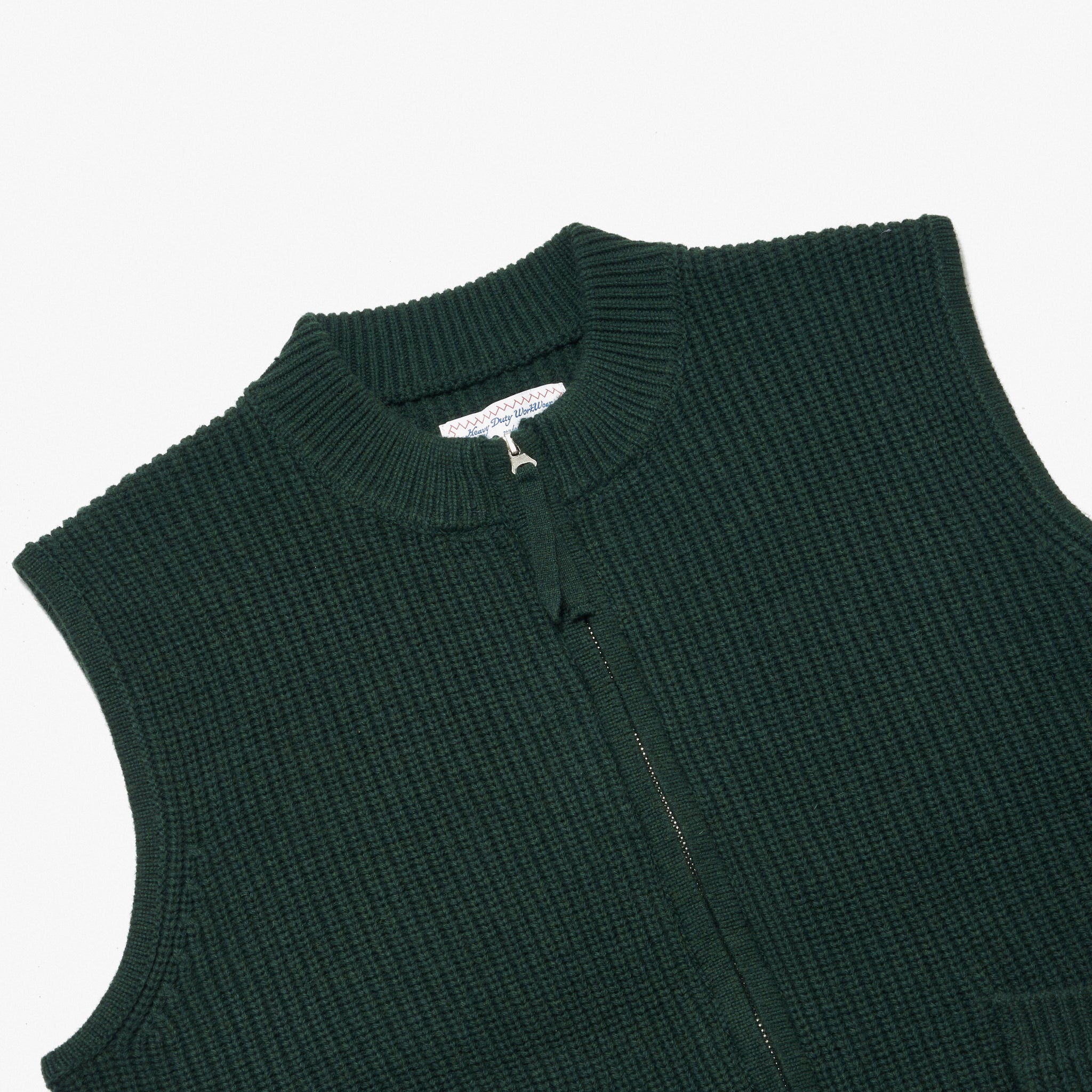 Rib Wool Zip Up Vest