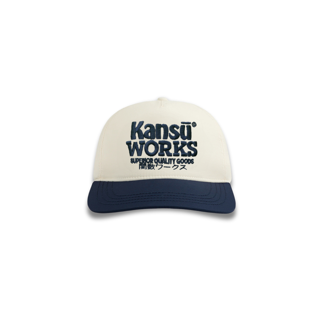 Kansū Two Tone Cap - Cream & Blue