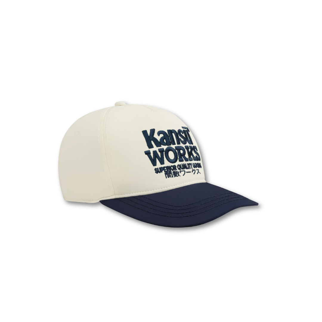 Kansū Two Tone Cap - Cream & Blue