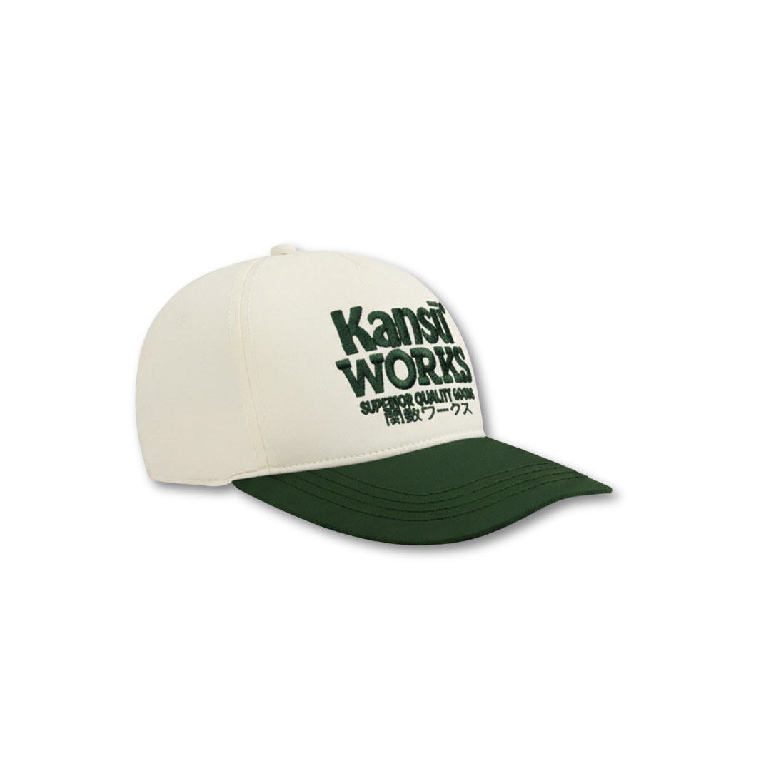 Kansū Two Tone Cap - Cream & Green