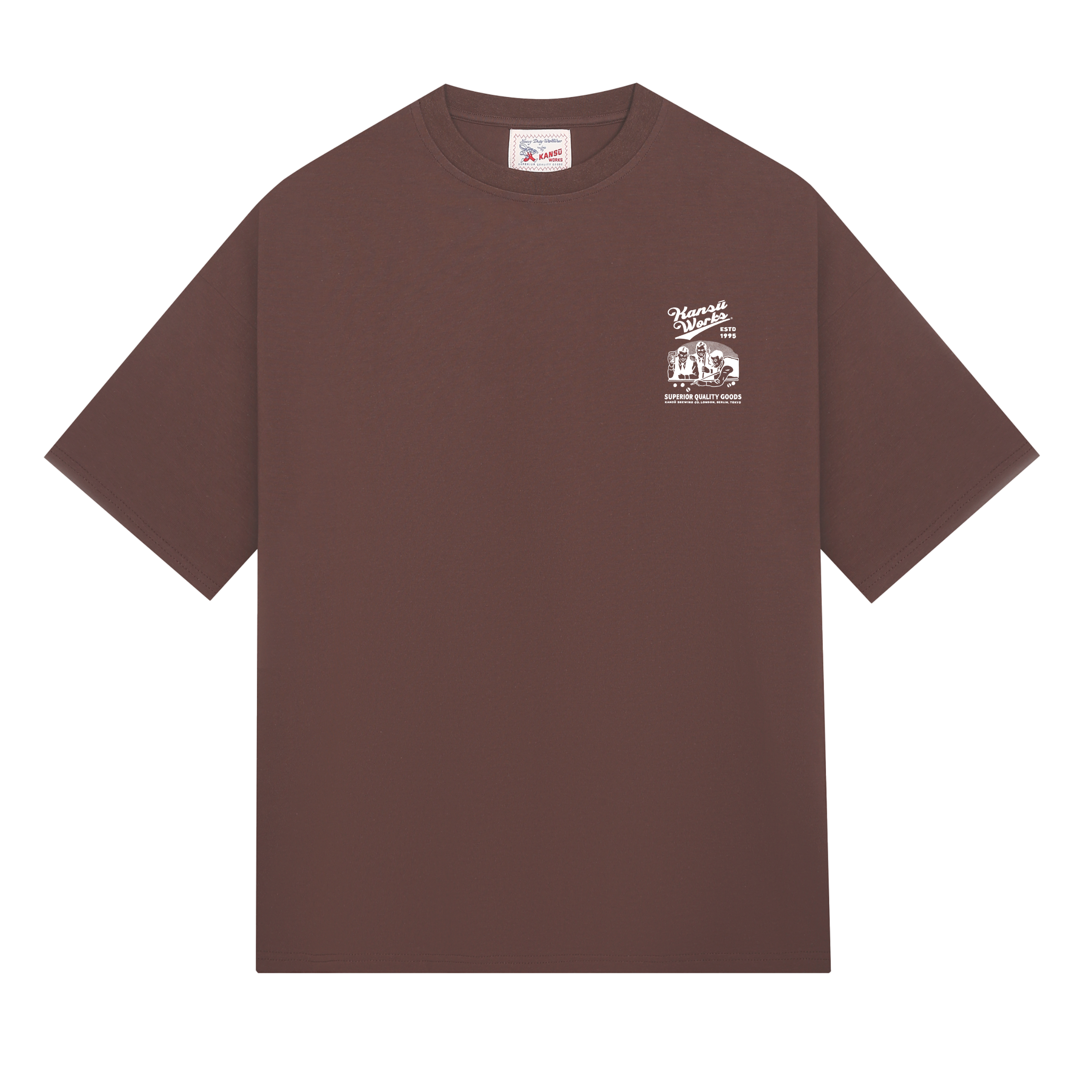 Pool & Pints Tee - Brown