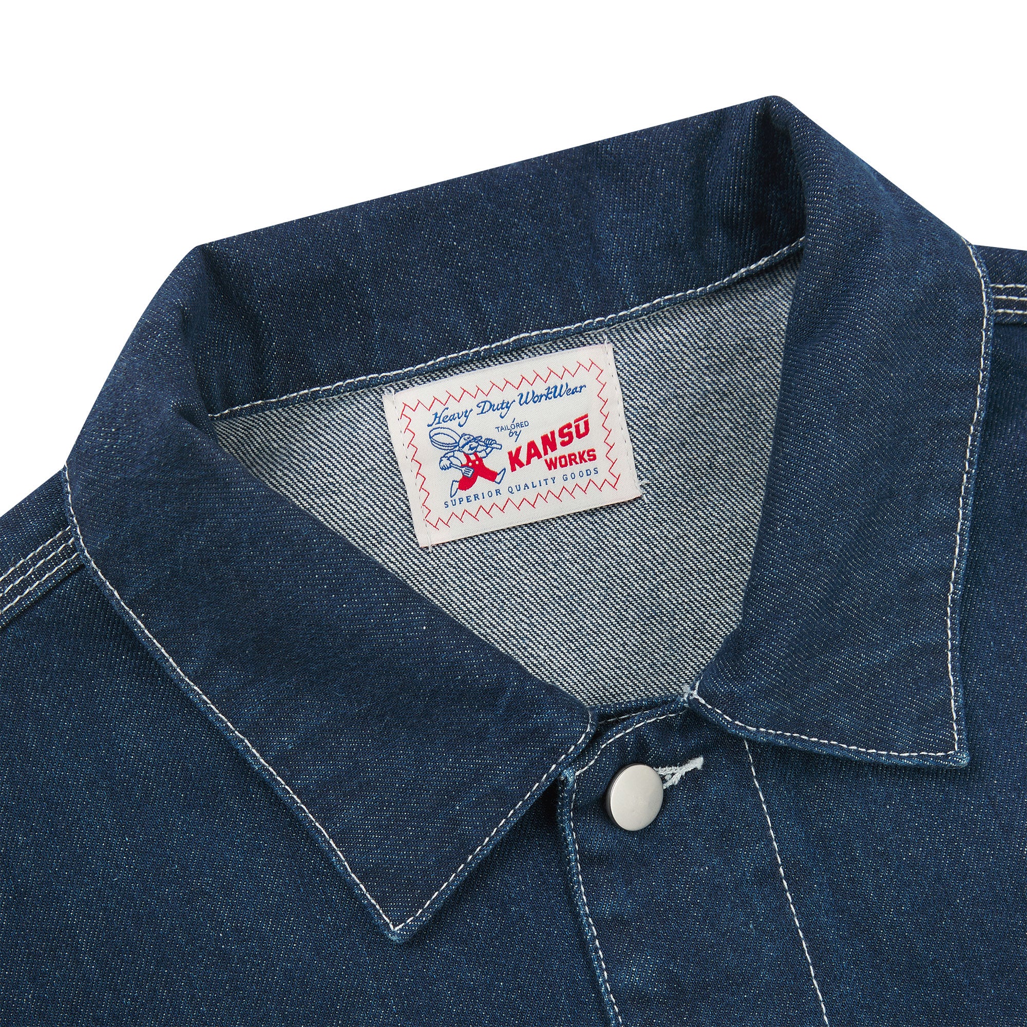 Japanese Selvedge Denim French Chore Jacket - Indigo