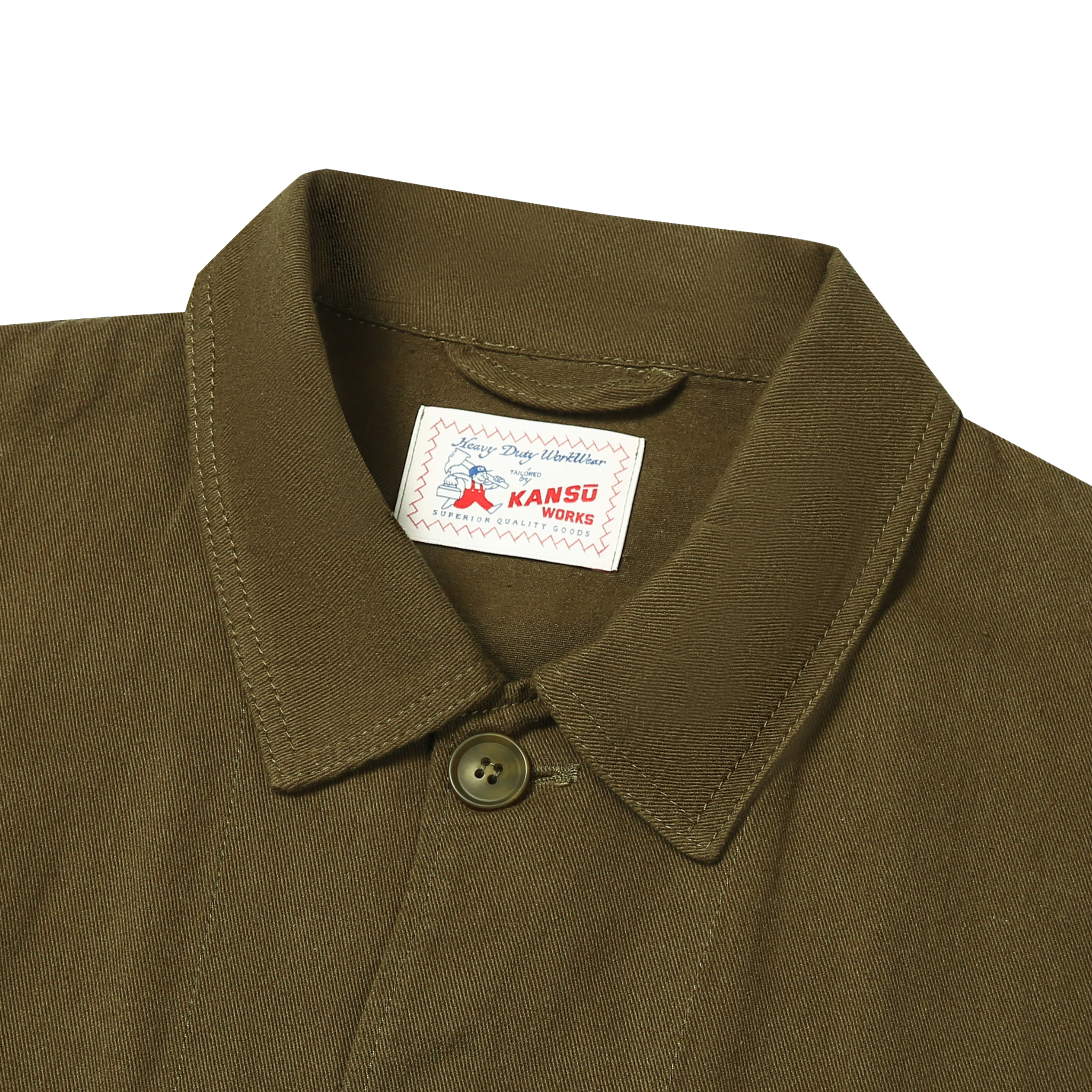 Lightweight French Chore Jacket - Olive