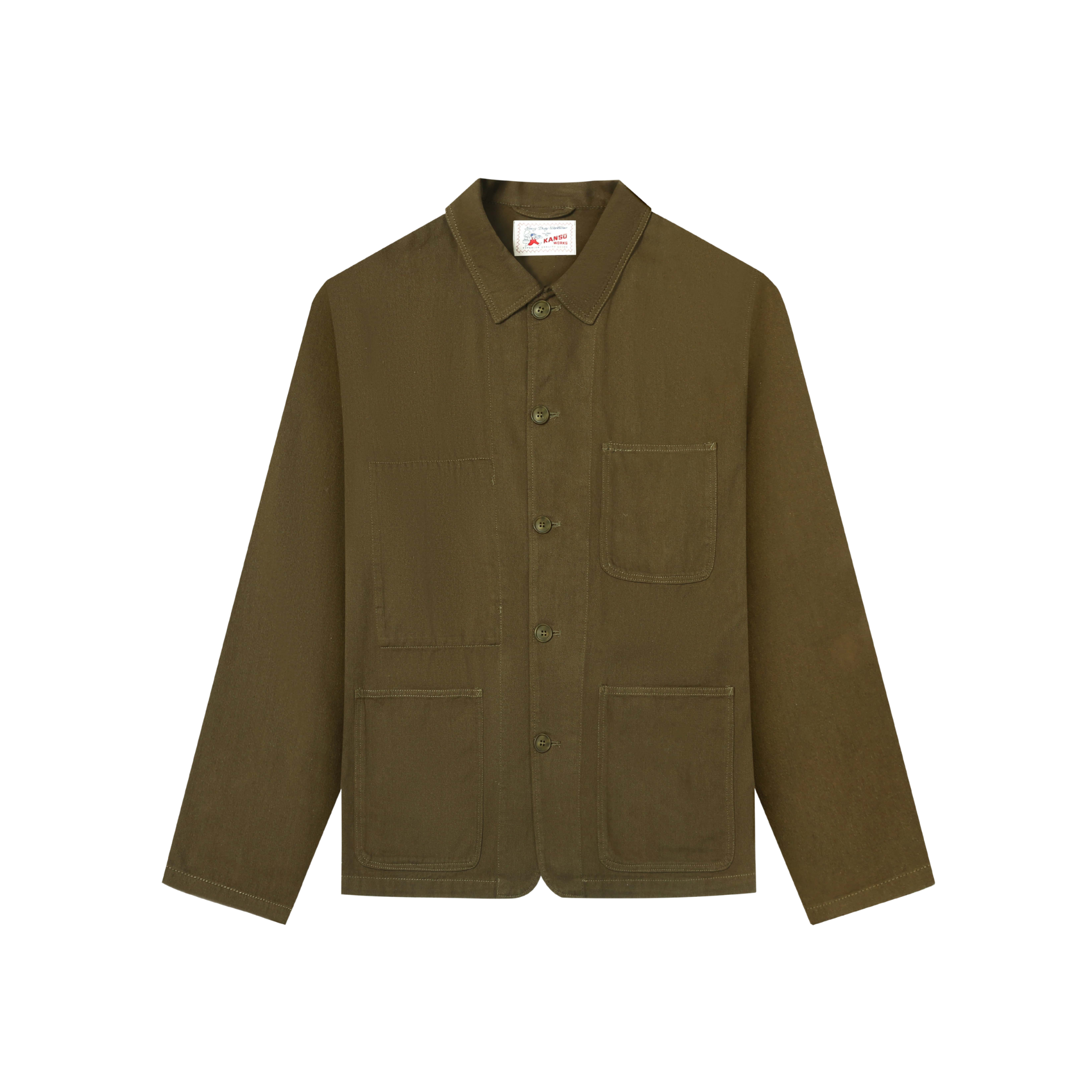 Lightweight French Chore Jacket - Olive