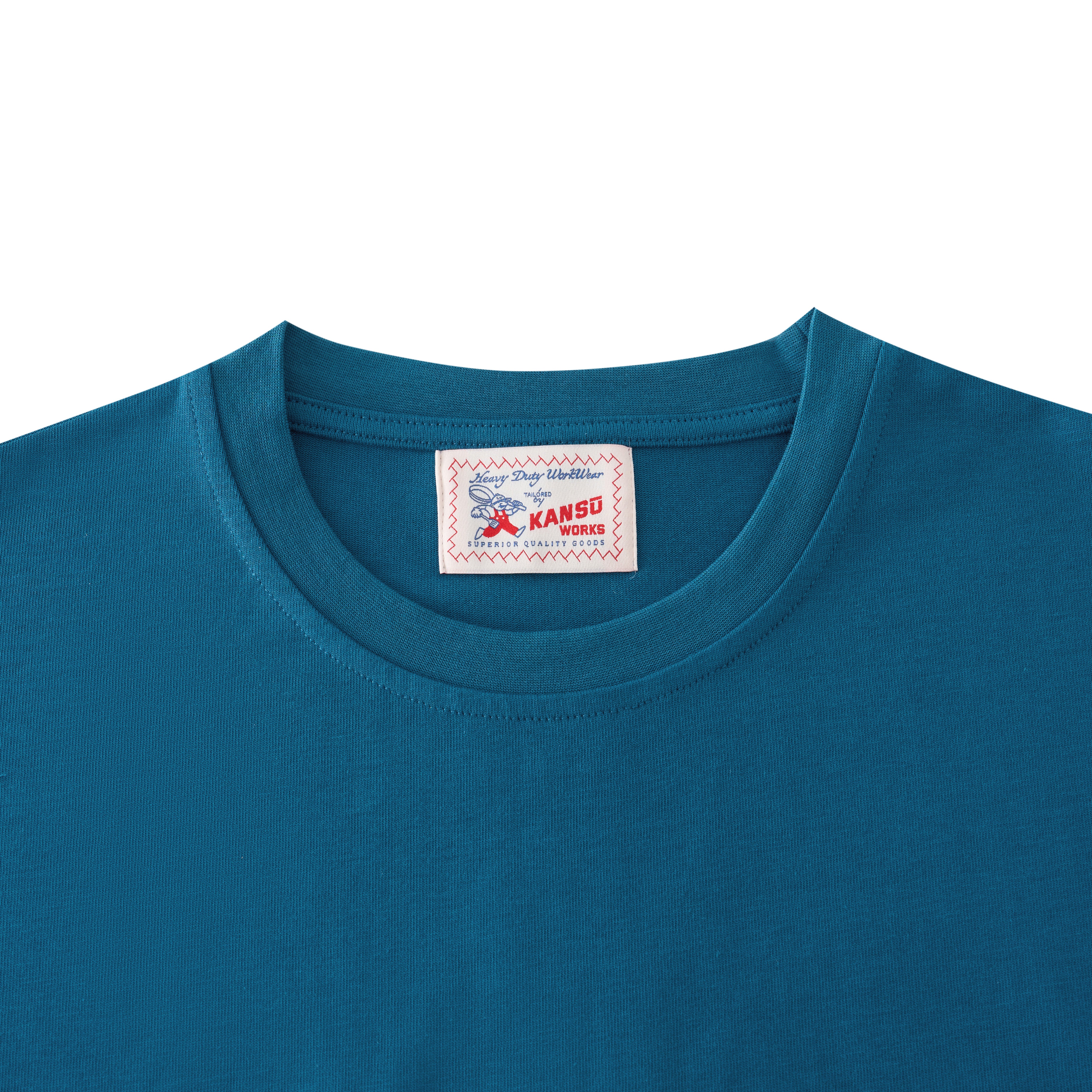 Kansū Blank Tee - Petrol Blue