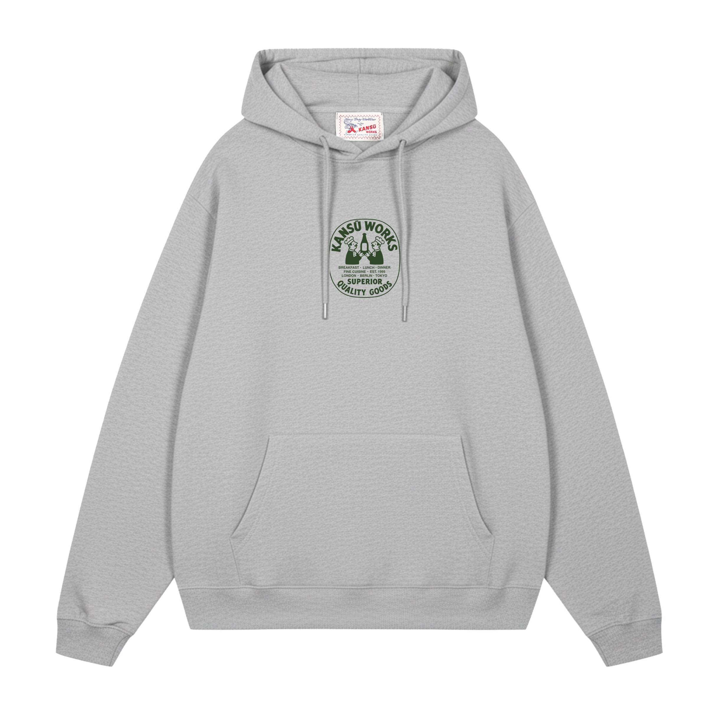 Two Chefs Hoodie - Heather Grey