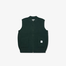 Rib Wool Zip Up Vest