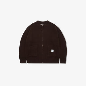 Zip Up Wool Cardigan