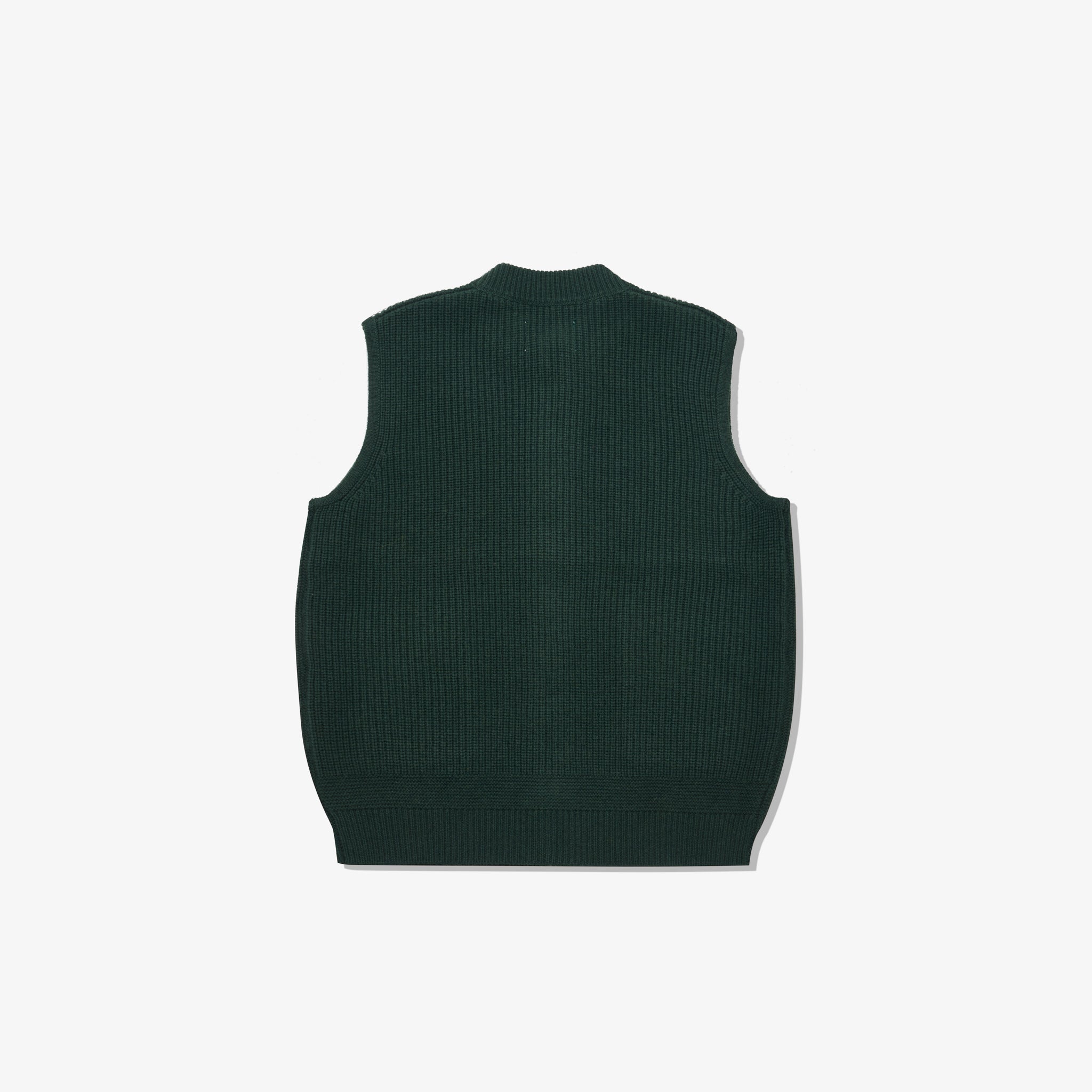 Rib Wool Zip Up Vest