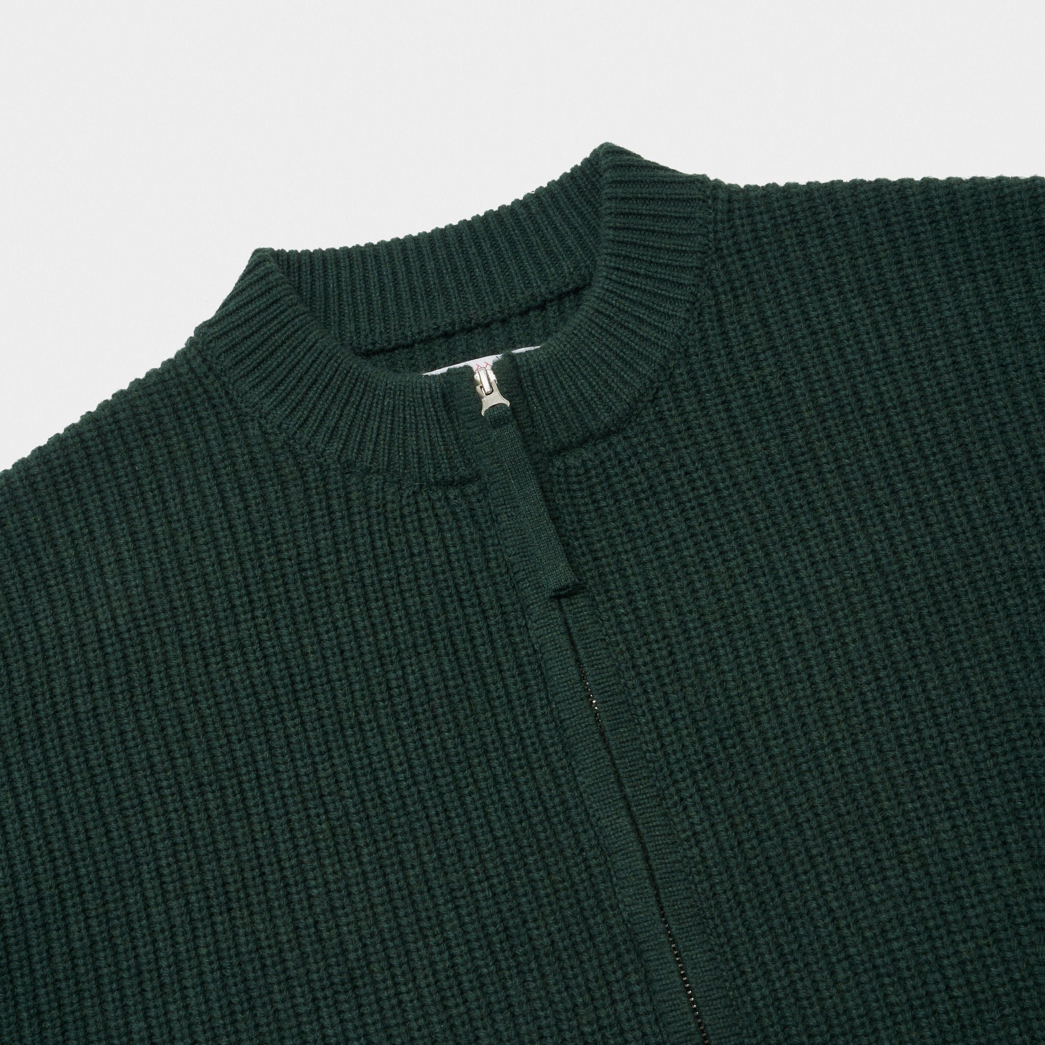 Zip Up Wool Cardigan