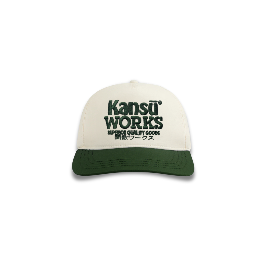 Kansū Two Tone Cap - Cream & Green