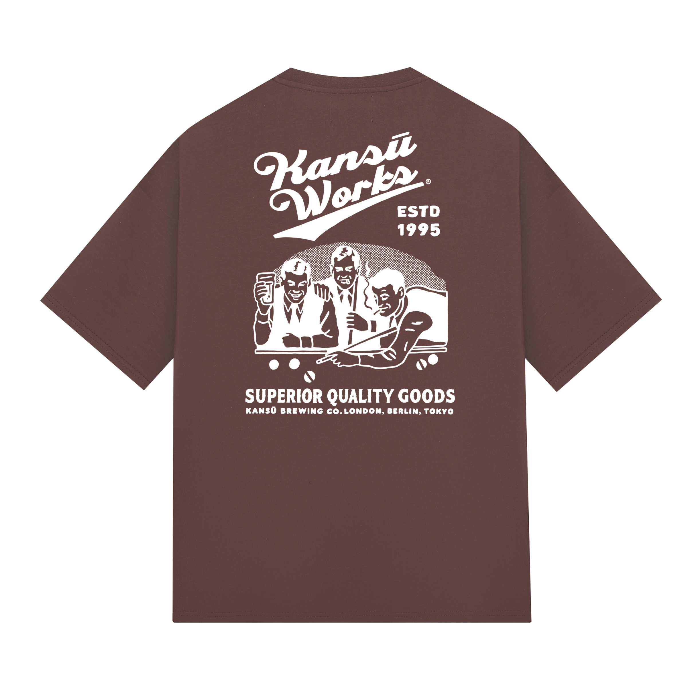 Pool & Pints Tee - Brown