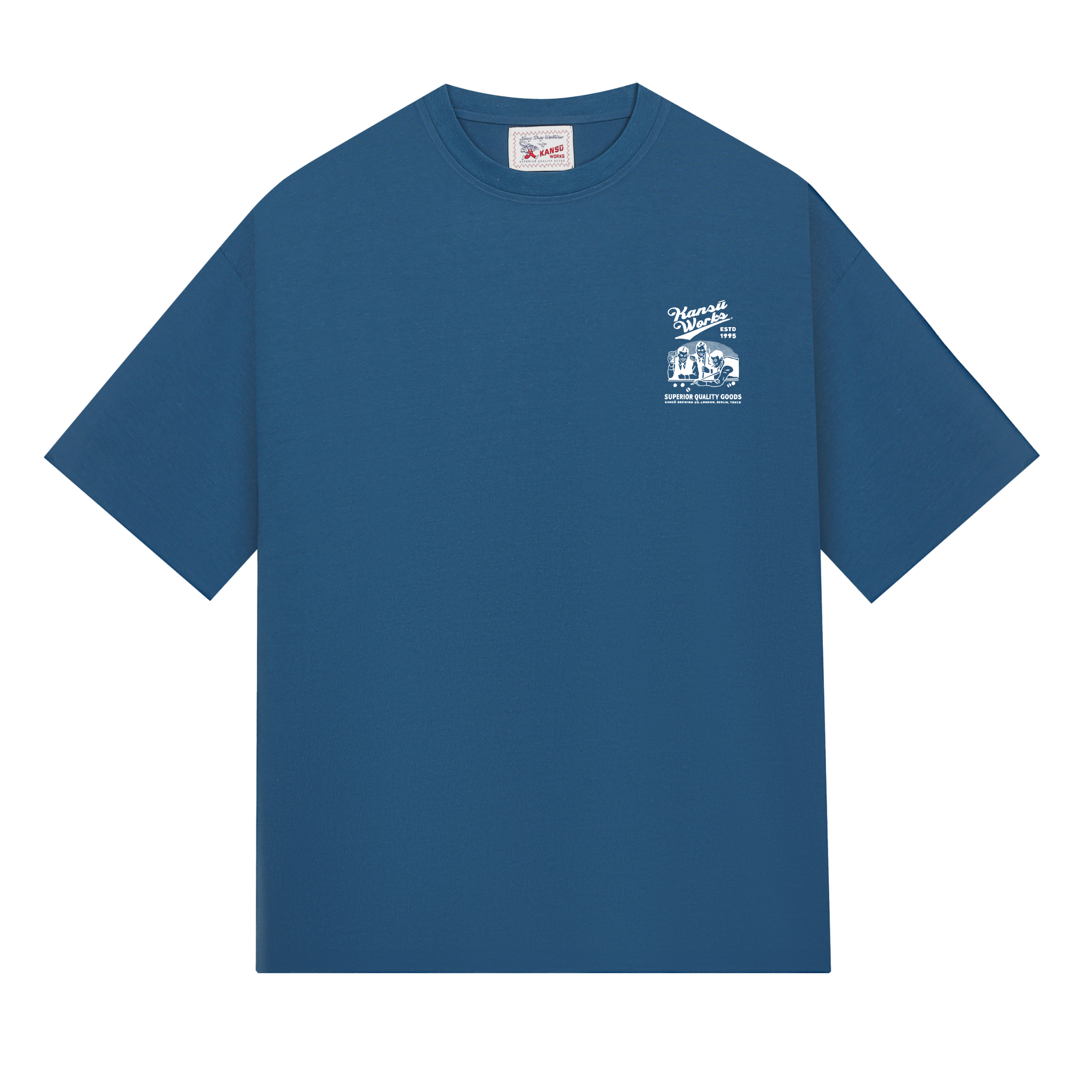 Pool & Pints Tee - Petrol Blue