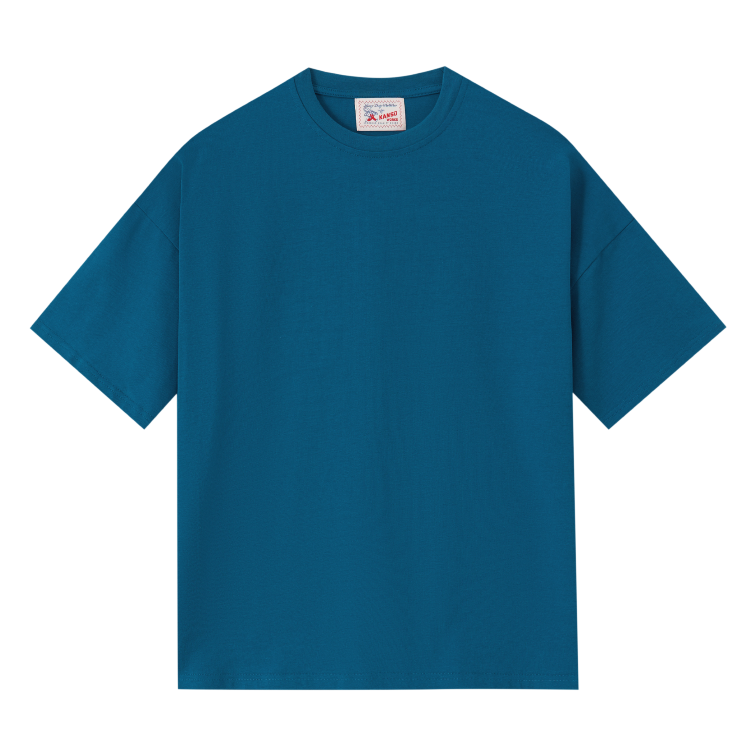 Kansū Blank Tee - Petrol Blue