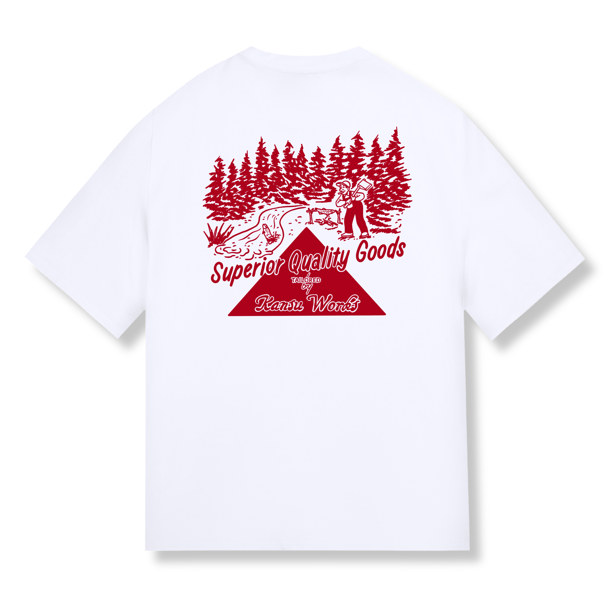 Forest Fishing Tee - Red