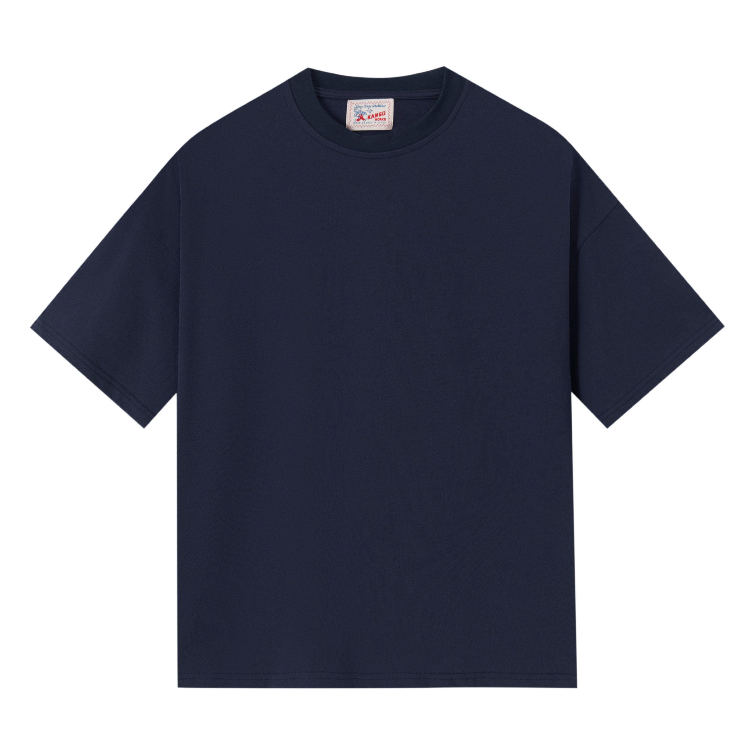 Kansū Blank Tee - French Navy