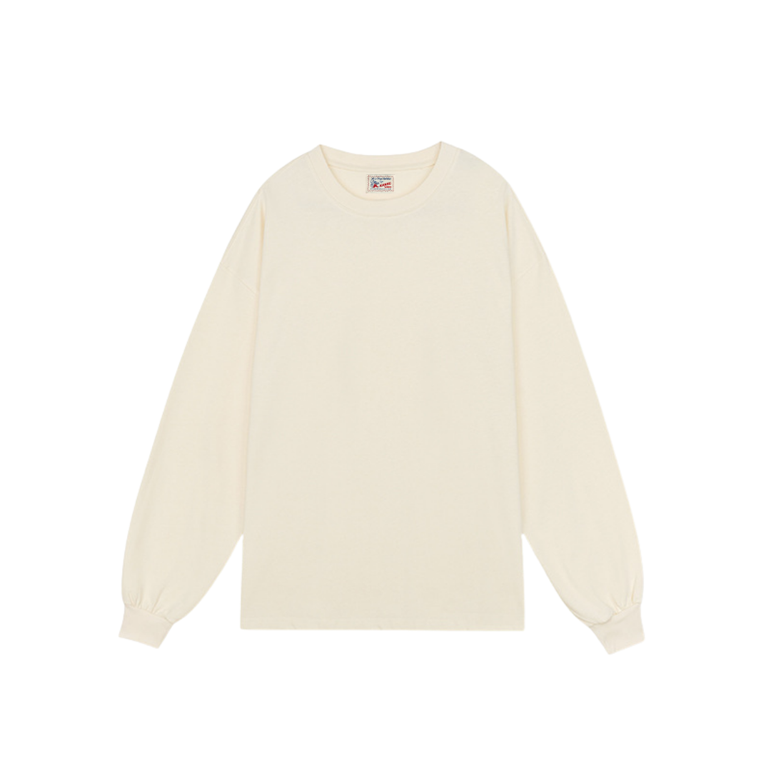 Blank Long Sleeve Tee - Cream