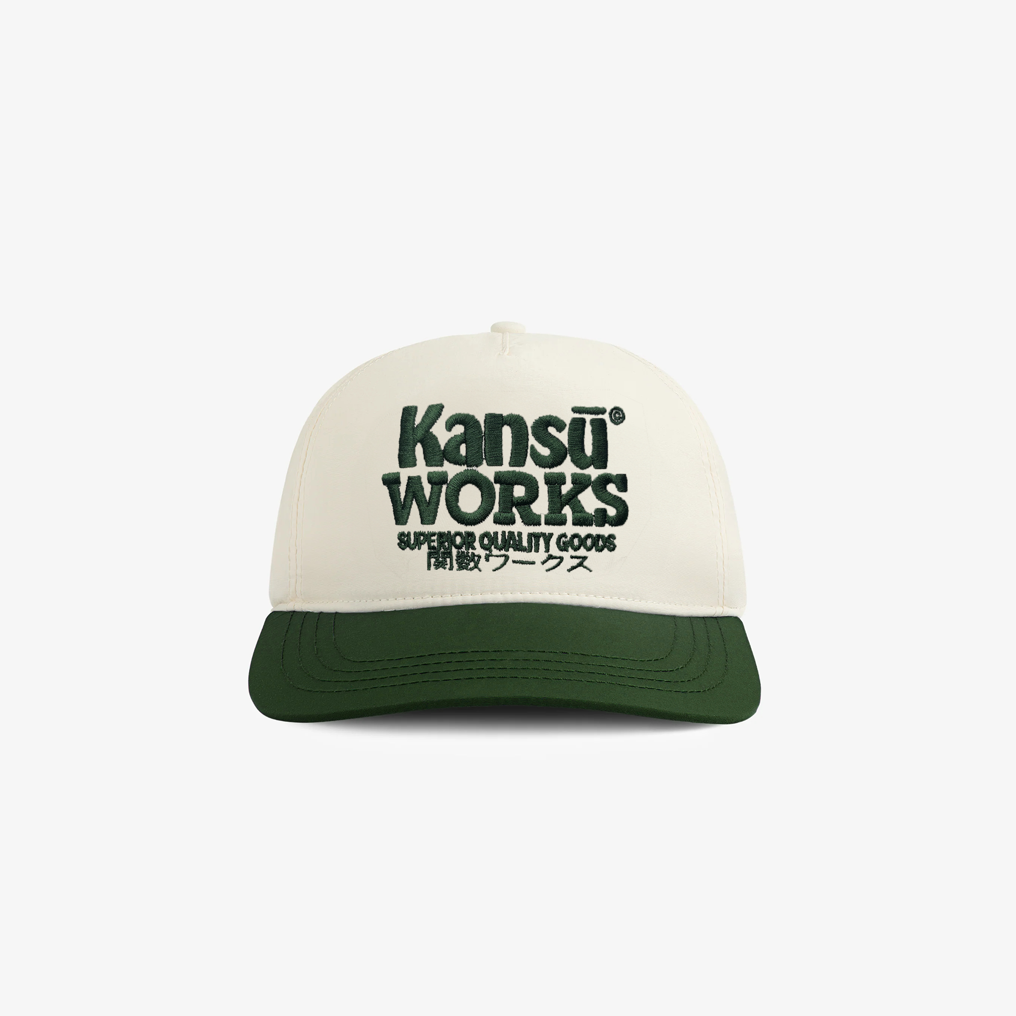 Kansū Two Tone Cap - Cream & Green
