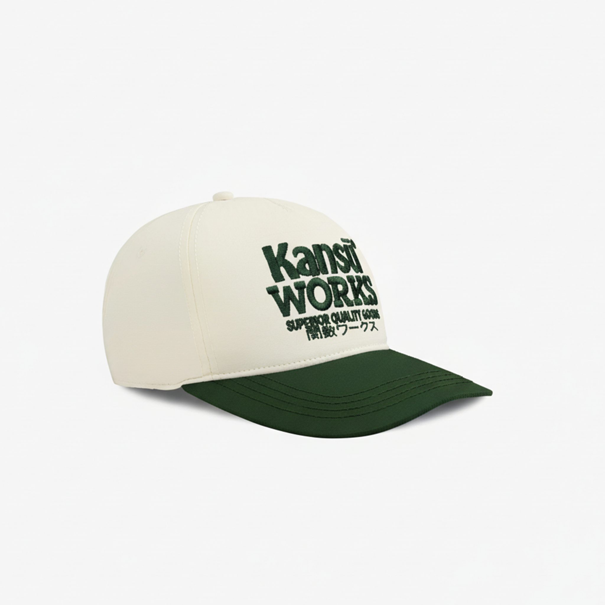 Kansū Two Tone Cap - Cream & Green