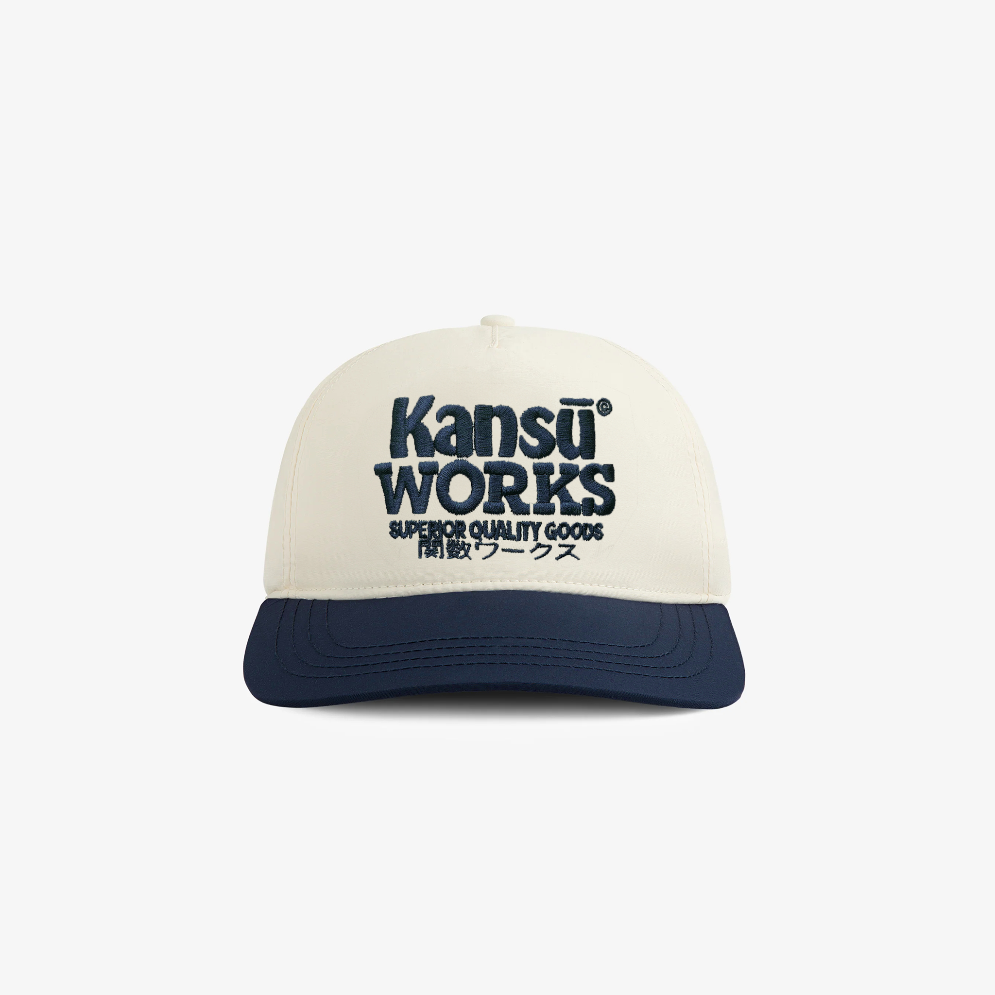 Kansū Two Tone Cap - Cream & Blue