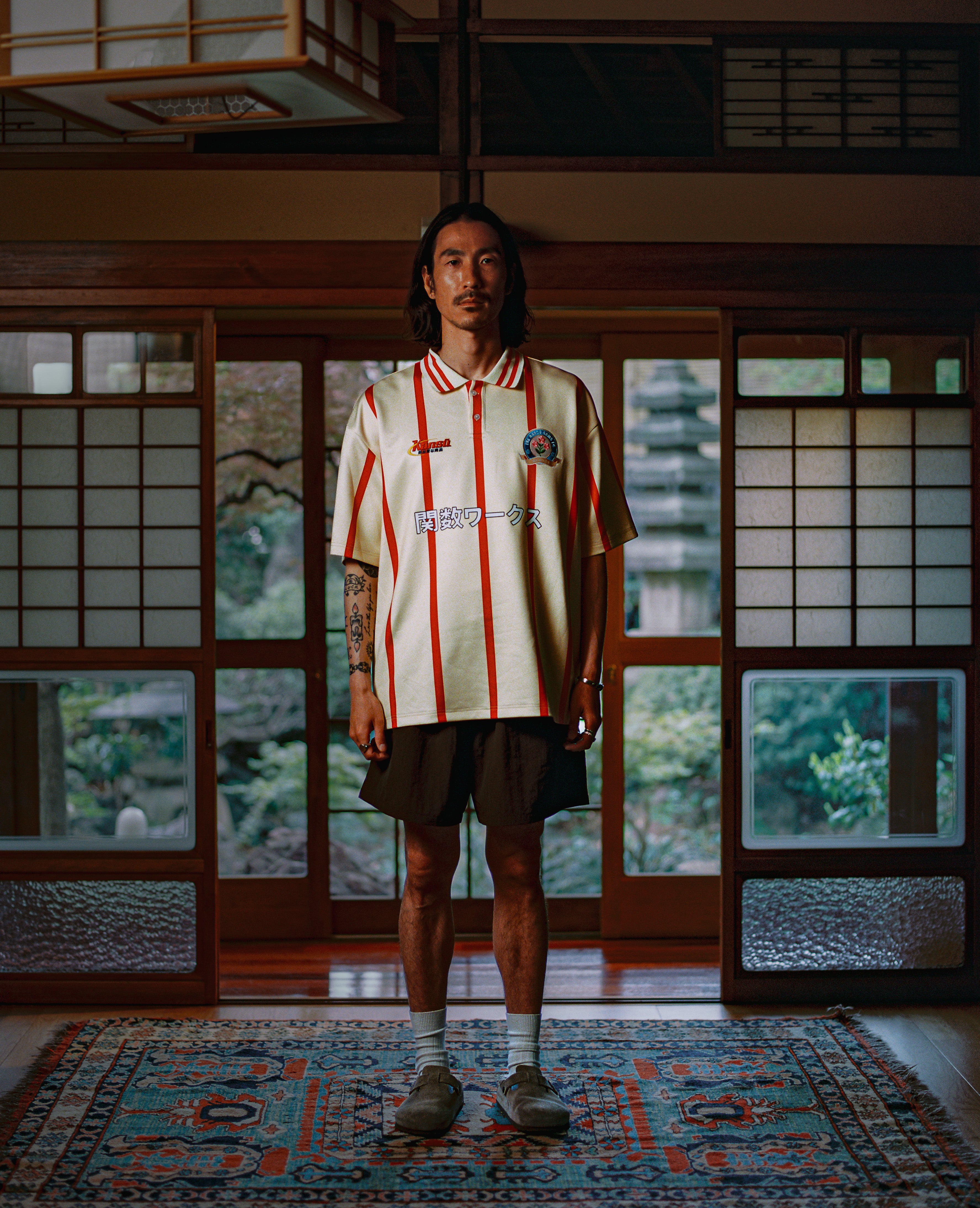 Kansū Arms Striped Football Jersey